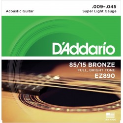 D'Addario EZ-890 akusztikus gitár húr (super light) - 2