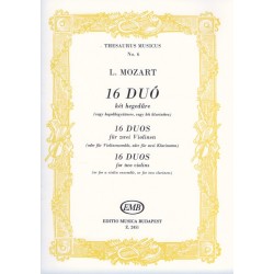 Mozart, Leopold: 16 duó két hegedűre (vagy hegedűegyüttesre vagy két klarinétra)