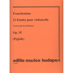 Franchomme, Auguste-Joseph: 12 etűd (II. gordonka ad lib.) Op. 35 Szerkesztette Pejtsik Árpád