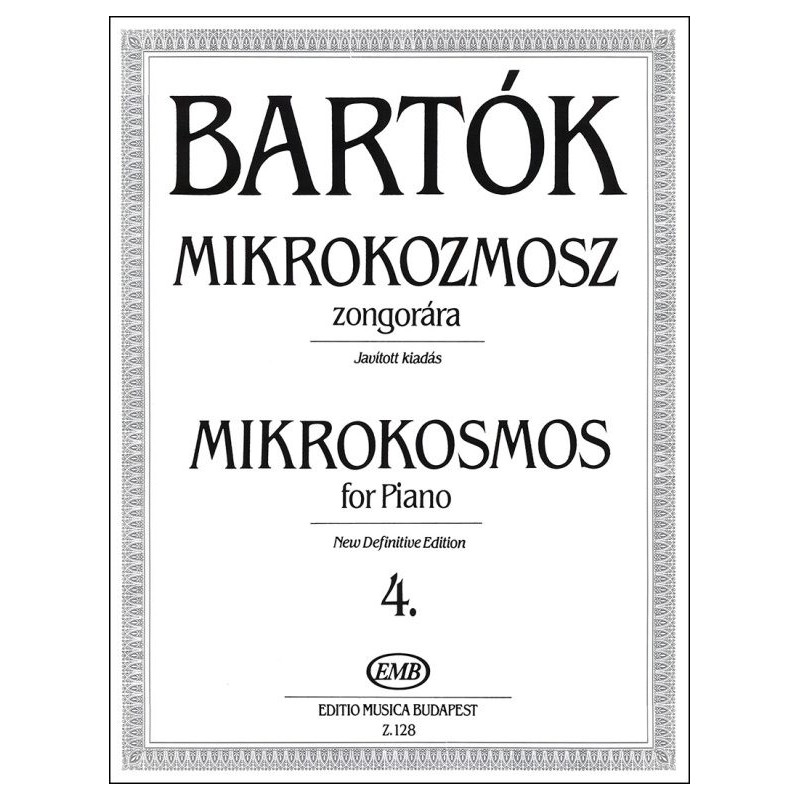 Bartók Béla: Mikrokozmosz zongorára 4 Javított kiadás