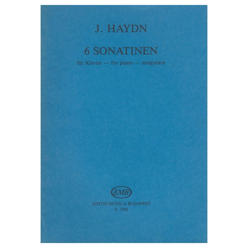 Haydn, Joseph: 6 Sonatinen zongorára Átírta és közreadja Brodszky Ferenc